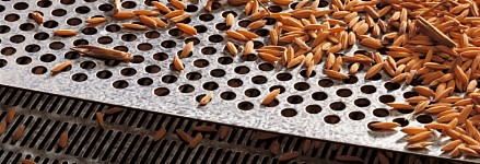 Perforated sheets from RMIG used for grain cleaning