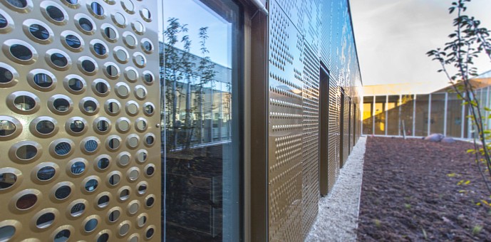 Stylish perforated and embossed panels create a visual impact
