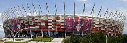 RMIG Strekmetaal gebruikt als gevelbekleding voor het Nationale Stadion in Warschau