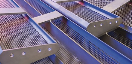 Perforated sheets used for escalators