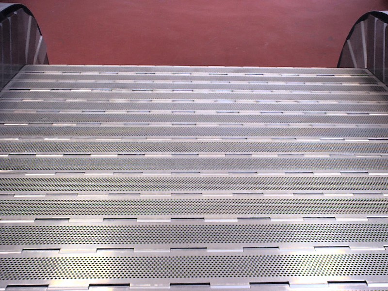 Perforated sheets from RMIG used for conveyor slats
